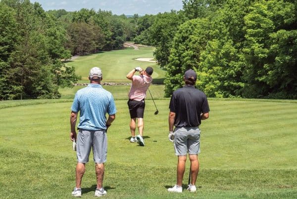 Golfers taking a swing at the Hospice Quinte 2026 Golf Tournament